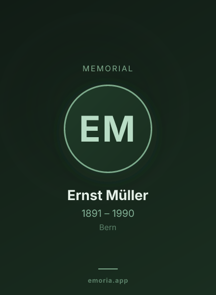 Memorial portrait of Ernst Müller