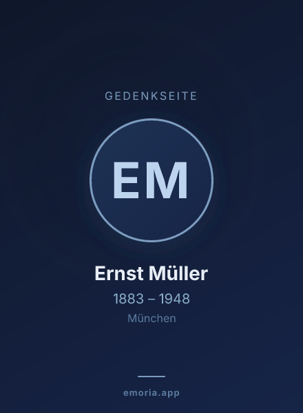 Gedenkportrait von Ernst Müller