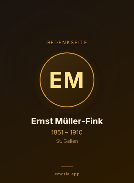 Gedenkportrait von Ernst Müller-Fink