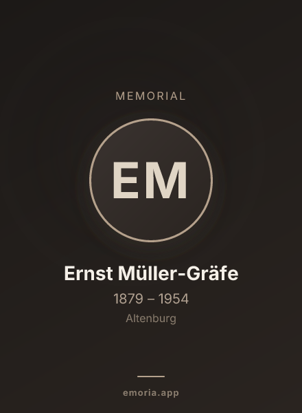 Memorial portrait of Ernst Müller-Gräfe