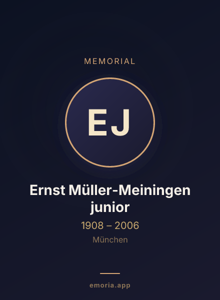 Memorial portrait of Ernst Müller-Meiningen junior