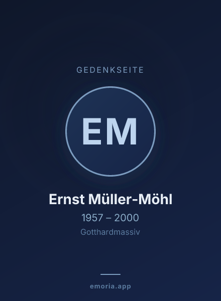 Gedenkportrait von Ernst Müller-Möhl
