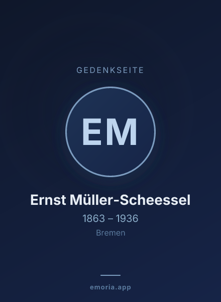 Gedenkportrait von Ernst Müller-Scheessel