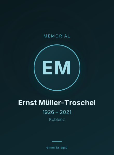 Memorial portrait of Ernst Müller-Troschel