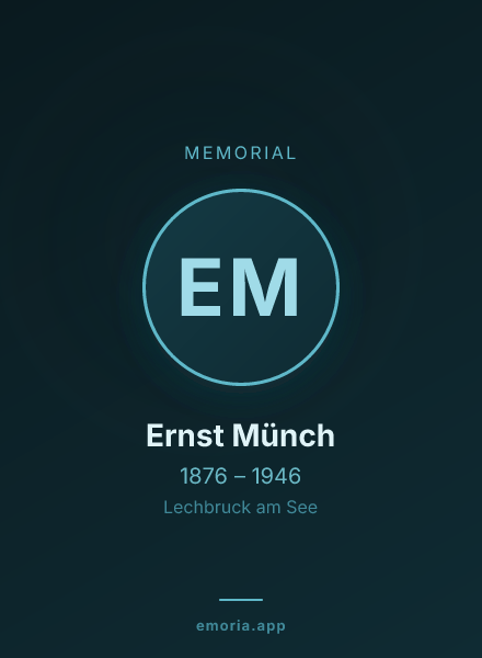 Memorial portrait of Ernst Münch