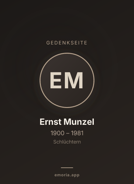 Gedenkportrait von Ernst Munzel