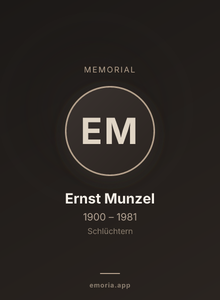 Memorial portrait of Ernst Munzel