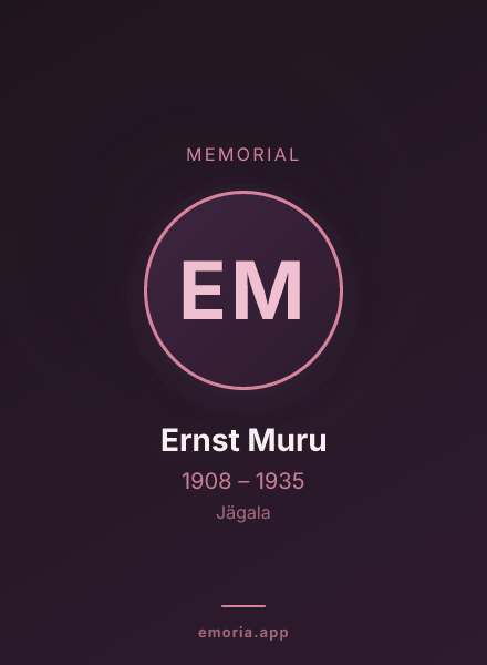 Memorial portrait of Ernst Muru