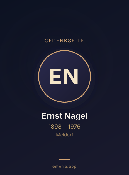 Gedenkportrait von Ernst Nagel
