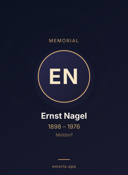 Memorial portrait of Ernst Nagel