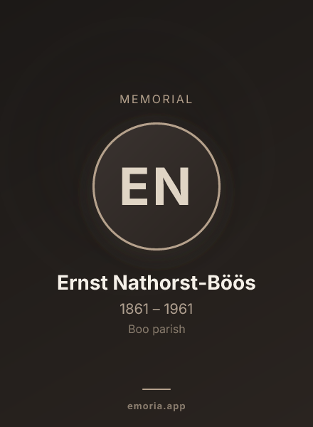 Memorial portrait of Ernst Nathorst-Böös