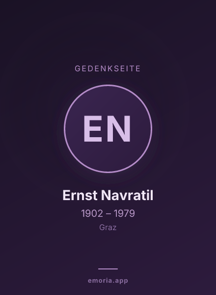 Gedenkportrait von Ernst Navratil