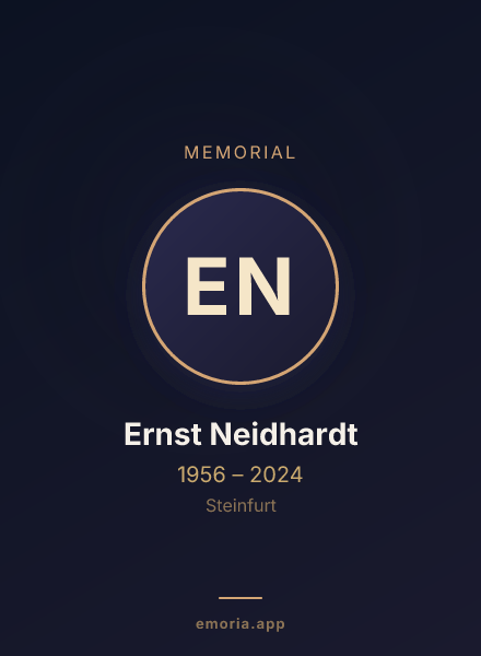 Memorial portrait of Ernst Neidhardt