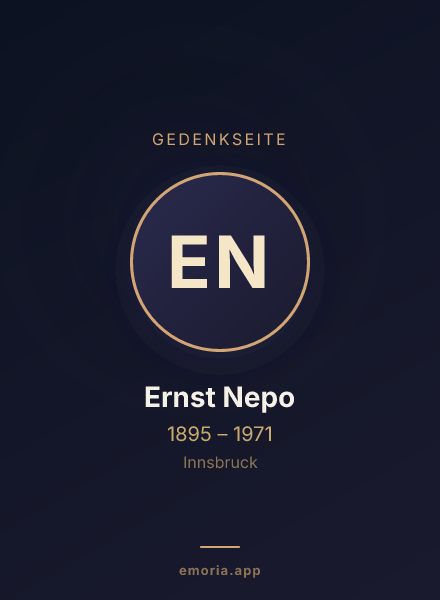 Gedenkportrait von Ernst Nepo