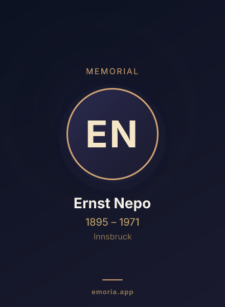 Memorial portrait of Ernst Nepo