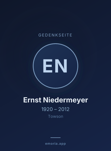 Gedenkportrait von Ernst Niedermeyer