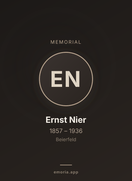 Memorial portrait of Ernst Nier