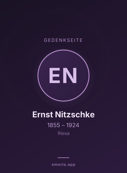 Gedenkportrait von Ernst Nitzschke