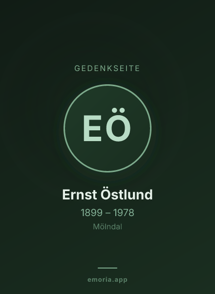 Gedenkportrait von Ernst Östlund