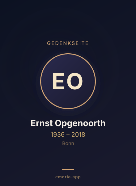 Gedenkportrait von Ernst Opgenoorth