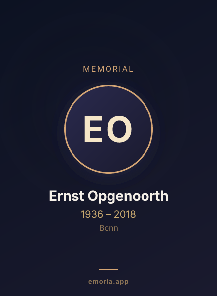 Memorial portrait of Ernst Opgenoorth