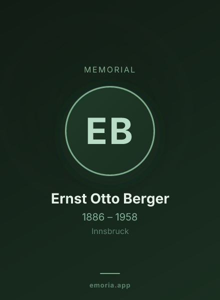 Memorial portrait of Ernst Otto Berger