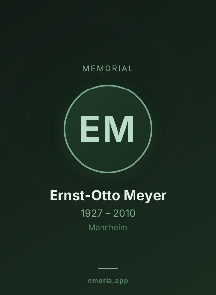 Memorial portrait of Ernst-Otto Meyer
