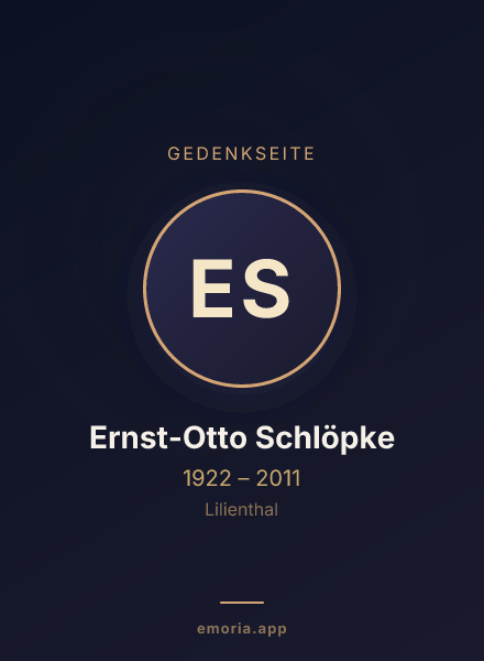 Gedenkportrait von Ernst-Otto Schlöpke