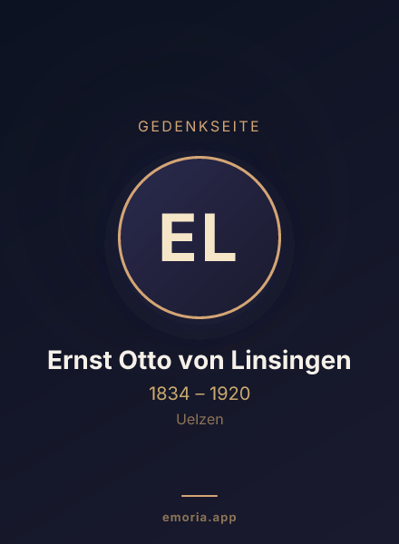 Gedenkportrait von Ernst Otto von Linsingen