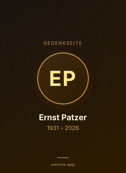 Gedenkportrait von Ernst Patzer