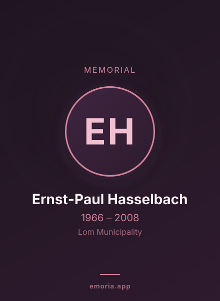 Memorial portrait of Ernst-Paul Hasselbach