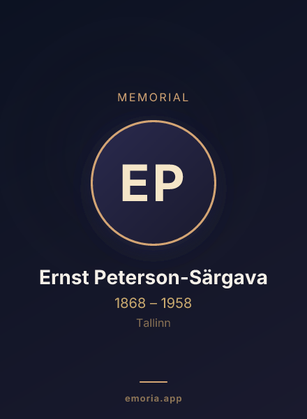 Memorial portrait of Ernst Peterson-Särgava