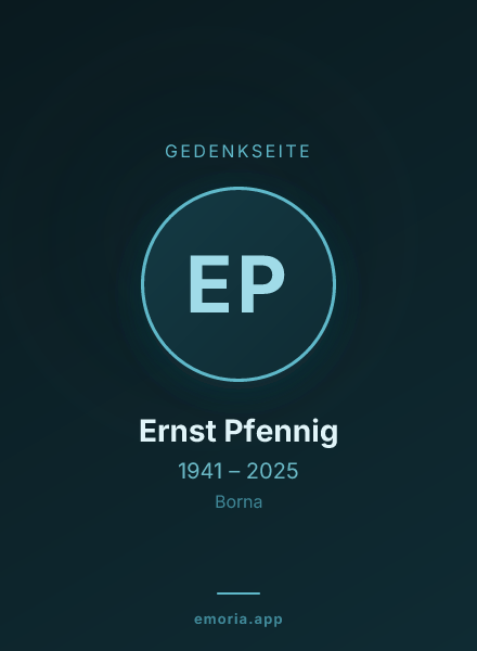 Gedenkportrait von Ernst Pfennig