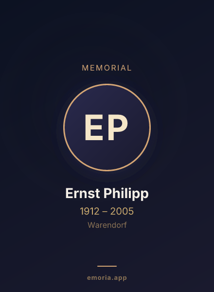 Memorial portrait of Ernst Philipp