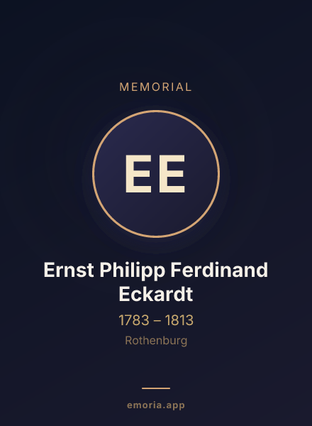 Memorial portrait of Ernst Philipp Ferdinand Eckardt