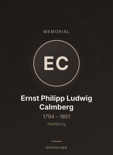 Memorial portrait of Ernst Philipp Ludwig Calmberg