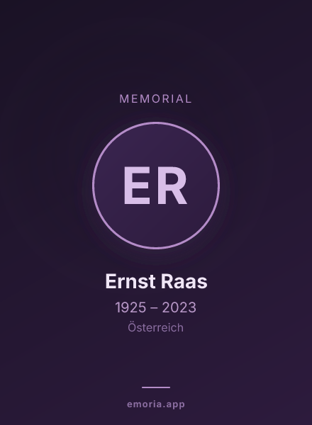 Memorial portrait of Ernst Raas
