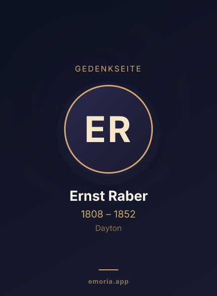 Gedenkportrait von Ernst Raber