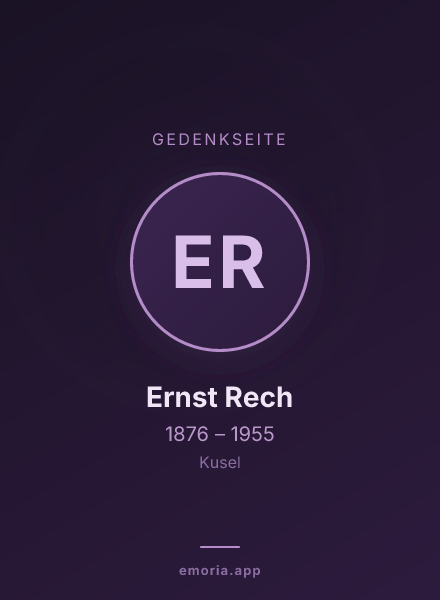 Gedenkportrait von Ernst Rech
