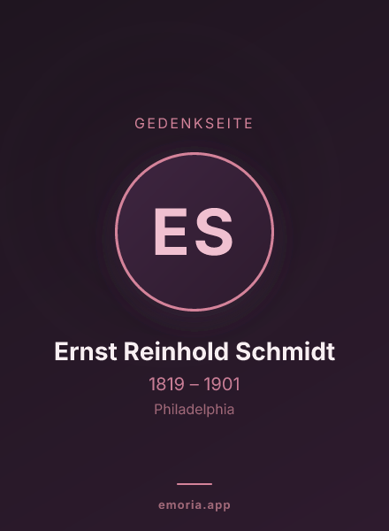Gedenkportrait von Ernst Reinhold Schmidt