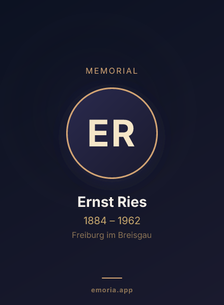 Memorial portrait of Ernst Ries