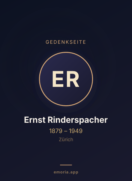 Gedenkportrait von Ernst Rinderspacher