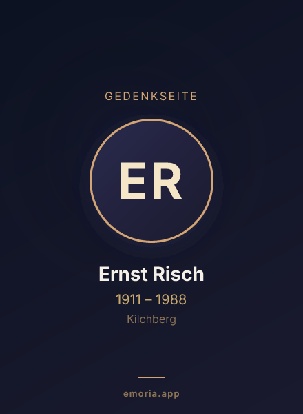 Gedenkportrait von Ernst Risch