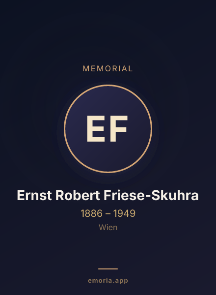 Memorial portrait of Ernst Robert Friese-Skuhra