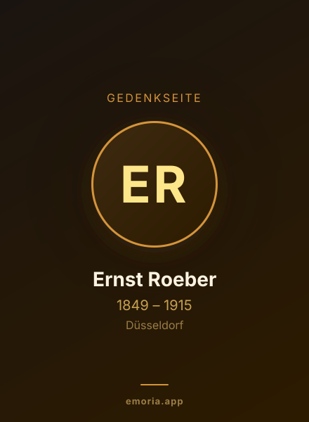 Gedenkportrait von Ernst Roeber