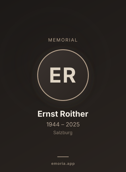 Memorial portrait of Ernst Roither