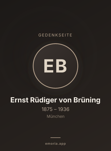 Gedenkportrait von Ernst Rüdiger von Brüning