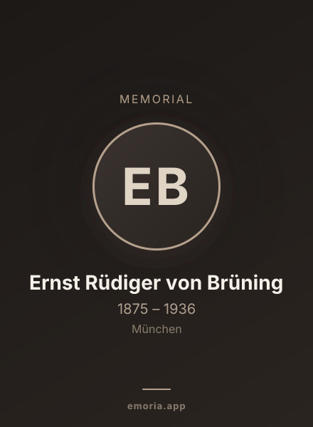 Memorial portrait of Ernst Rüdiger von Brüning