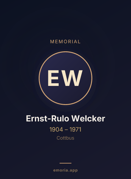 Memorial portrait of Ernst-Rulo Welcker