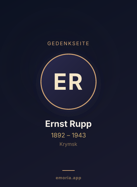 Gedenkportrait von Ernst Rupp